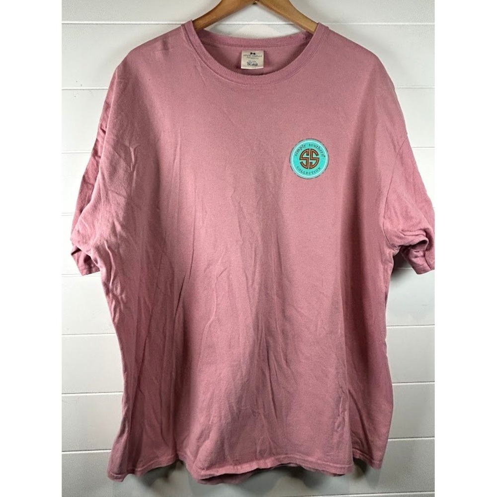 Simply Southern Sandy Paws Salty Kisses Dog Graphic T-Shirt‎ Pink XXL